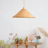 Vintage wicker pendant lamp