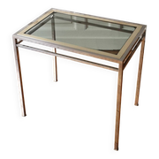 Chrome brass side table, 1970.