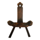 vintage tripod chair brutalist wood decor 50s brutalist