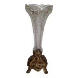 Old cornet vase on spelter foot