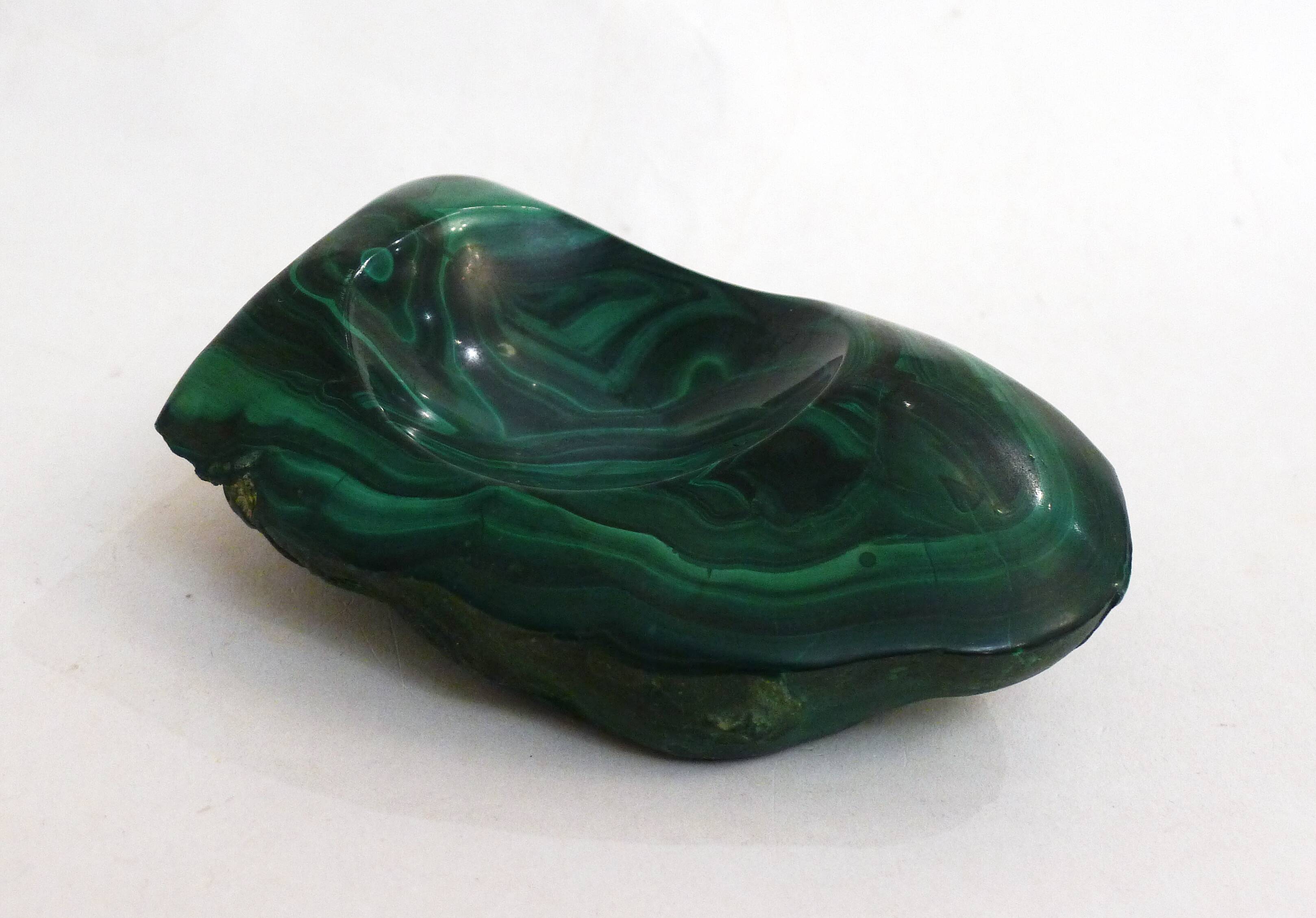 Cendrier bloc malachite