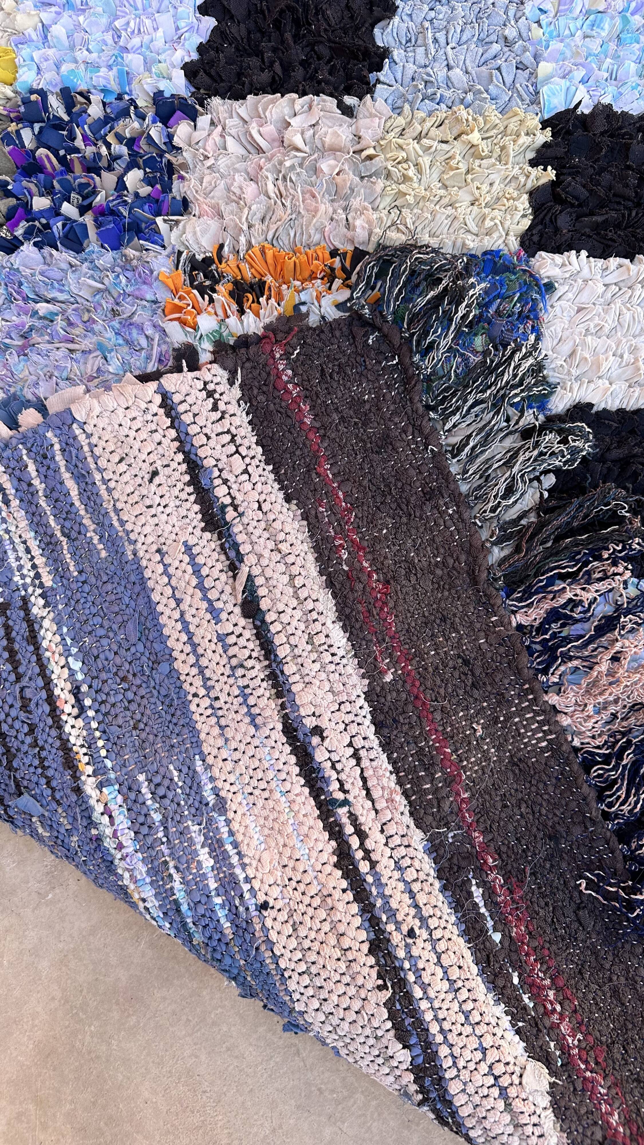 Colorful Boucherouite Moroccan rug - 87 x 152 cm