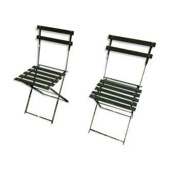 Set of two folding chairs