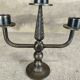 Vintage three-branch metal chandelier
