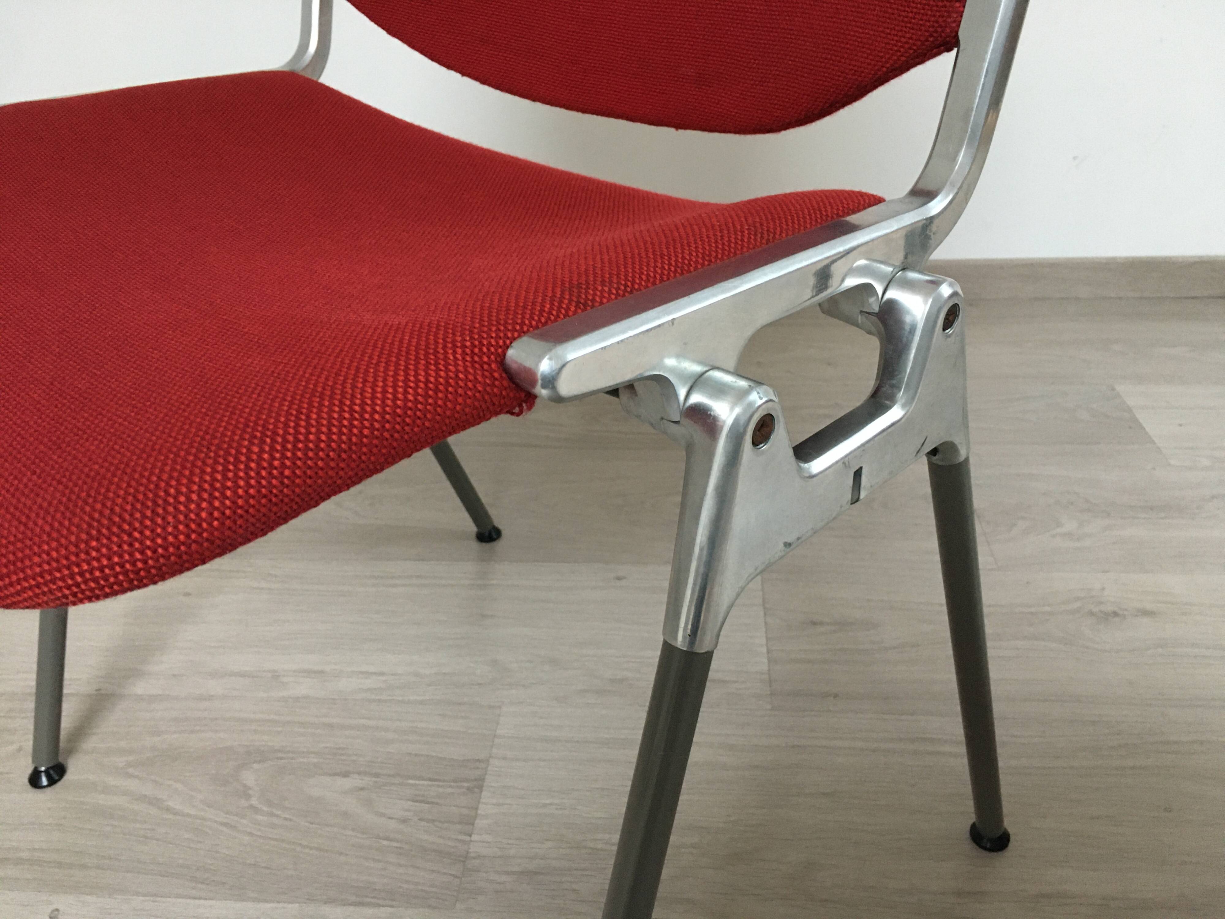 Set of 2 DSC 106 Giancarlo Piretti chairs produced by Castelli, 1970s