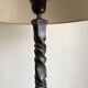 Floor lamp in beaten iron and bronze Artisans de Marolles 1960