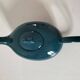 Vintage design teapot – cat model – duck blue glazed ceramic