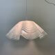 Mid-century minimalist folded glass hanging lamp, 1980’s