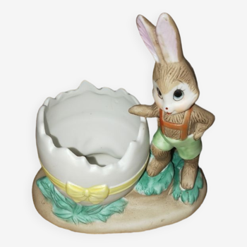 Decorative eggcup rabbit porcelain