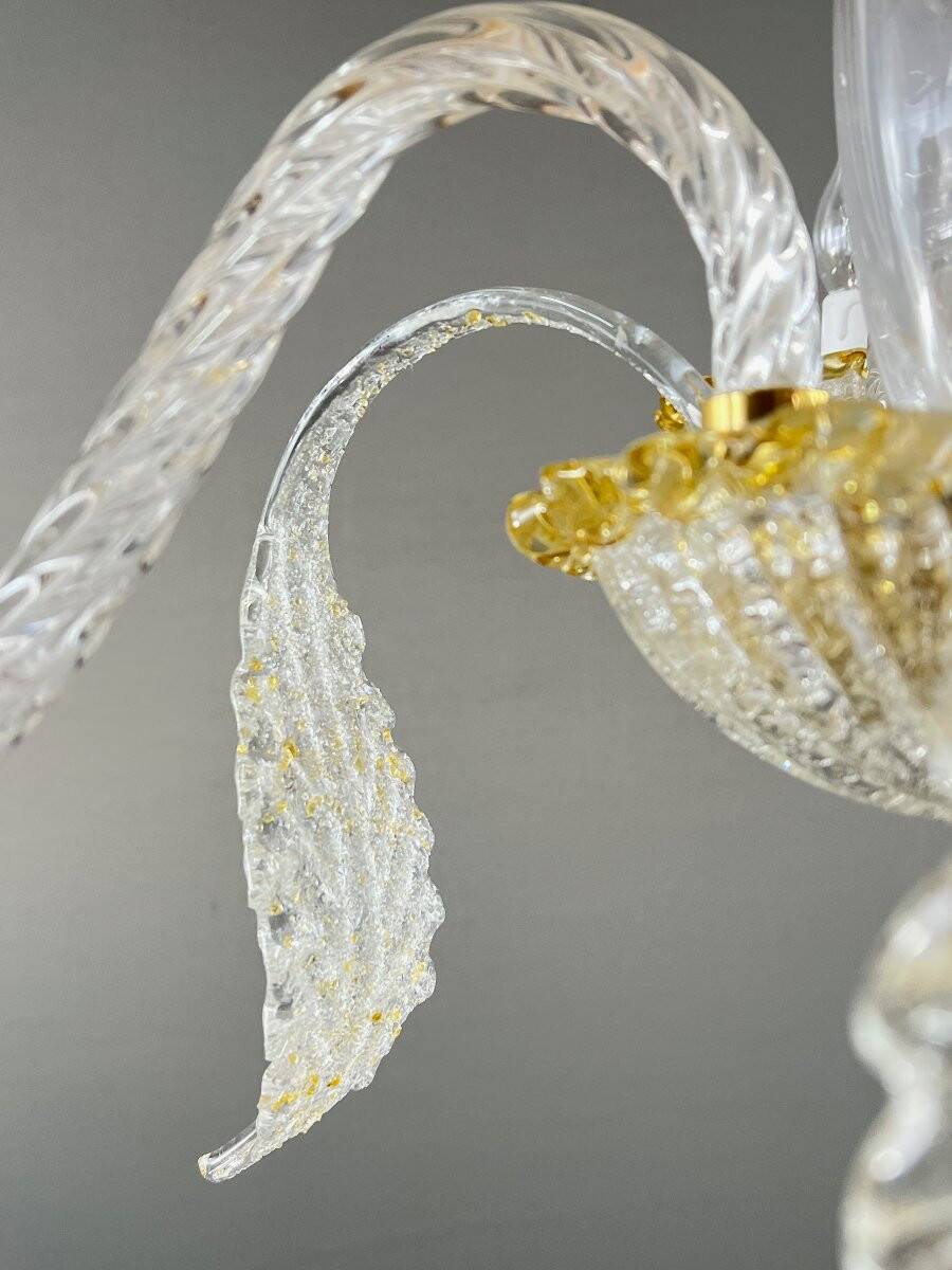 Murano glass chandelier with three lights, 20th century