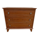 Antique commode post Art Deco from around 1940 in solid pine with its patina.