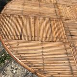 Extension rattan table circa 1960