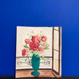 Watercolor with vintage roses