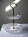 Silent servant/vintage display in moulded crystal & gilded metal from the 1970s-1980s
