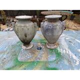 Pair of cast iron vases from 1900 from Charleville-Mézières