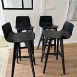 Set of 4 solid beech stools