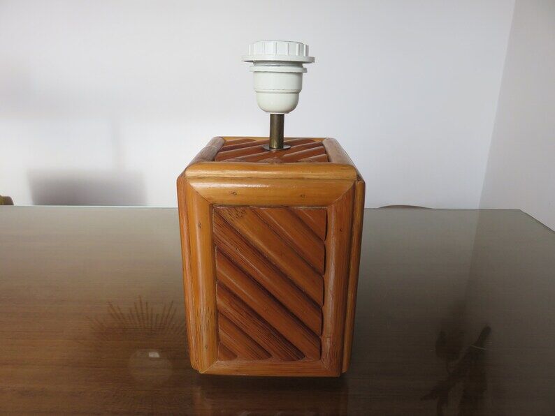Bamboo lamp 70s 80s