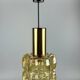 60er 70er Jahre Deckenlampe Glashütte Limburg Germany Glas & Messing Space