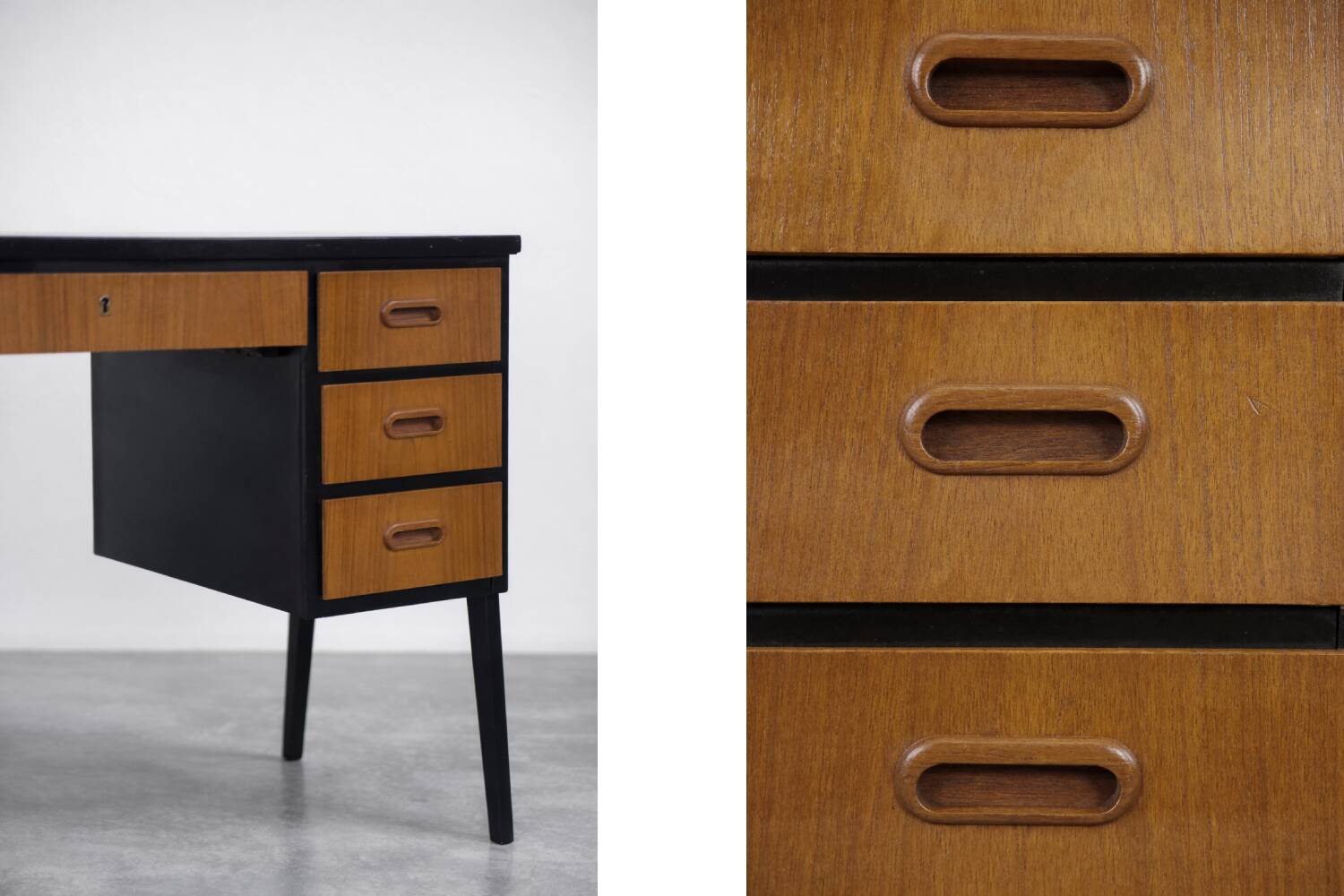 Vintage Mid-Century Swedish Modern Teak Desk, 1960s