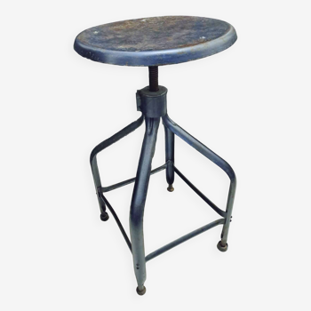 Tabouret industriel métal réglable en hauteur