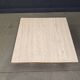 Table basse vintage en travertin et laiton par Fedam, années 1970