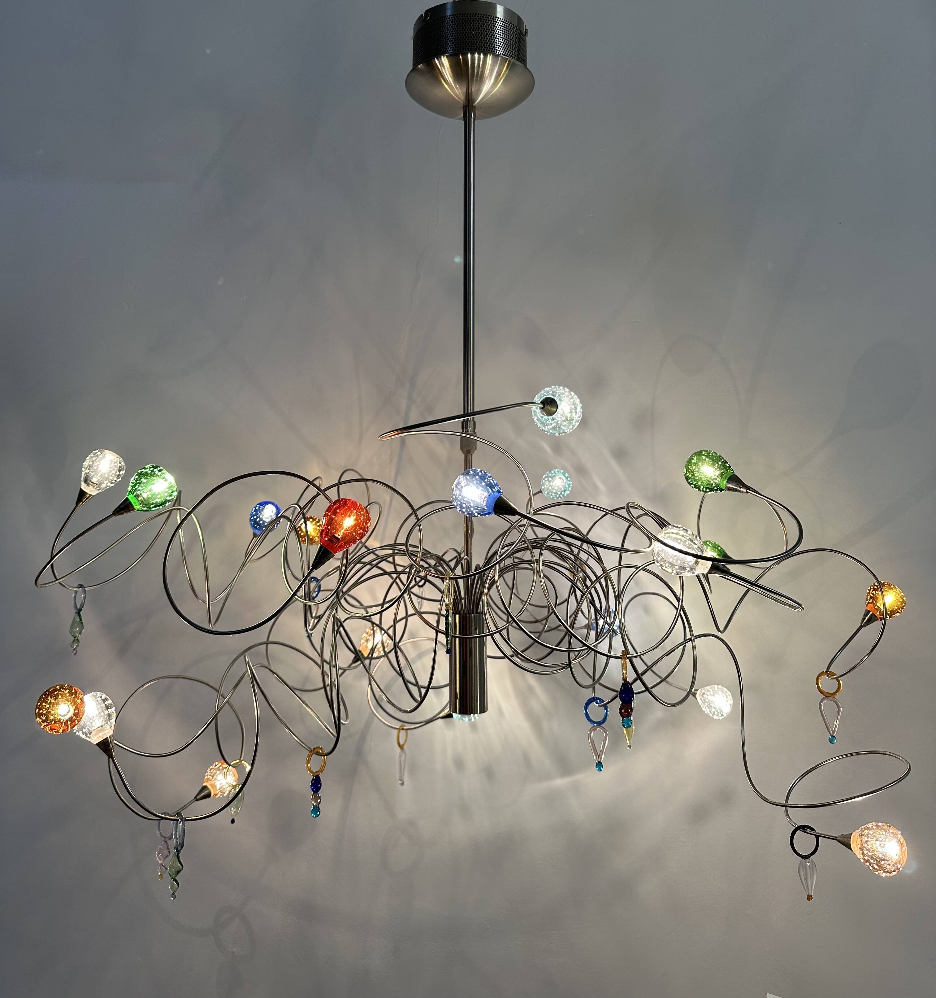 Harco Loor style Strawberry design hanging lamp , 1990’s