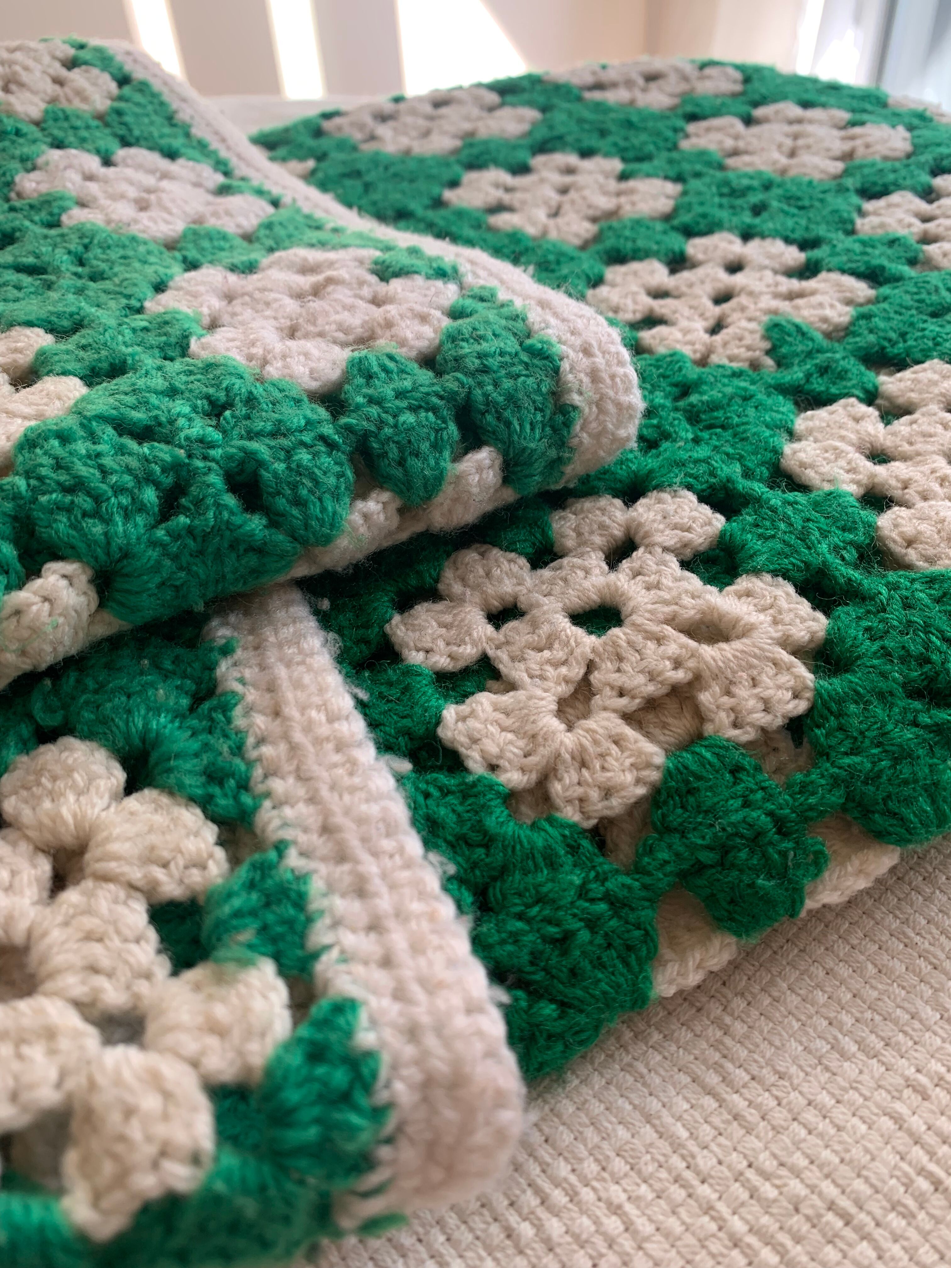 Plaid 70's bedspread