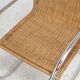 MR20 armchair, tubular chromed steel and rattan, Mies van der Rohe, circa 1960
