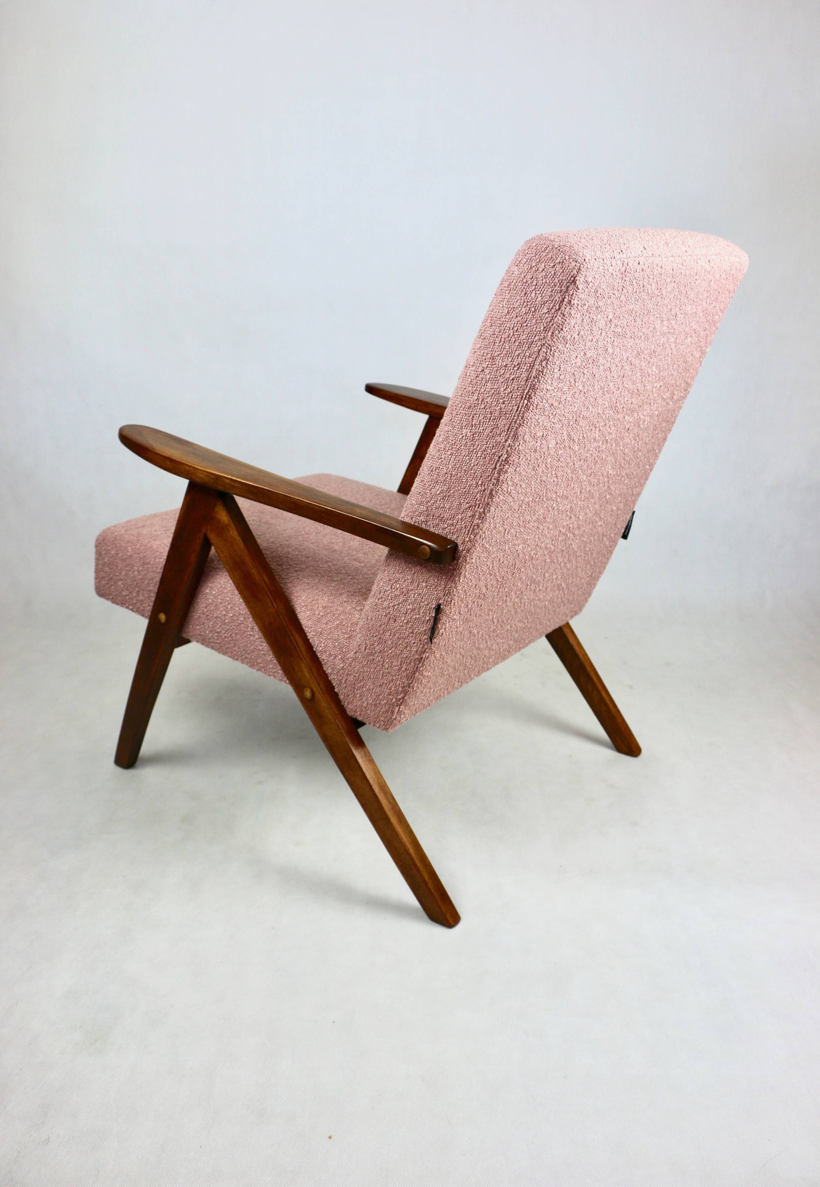 Vintage armchair B-310 VAR pink structural boucle 1970s - 2 pieces available