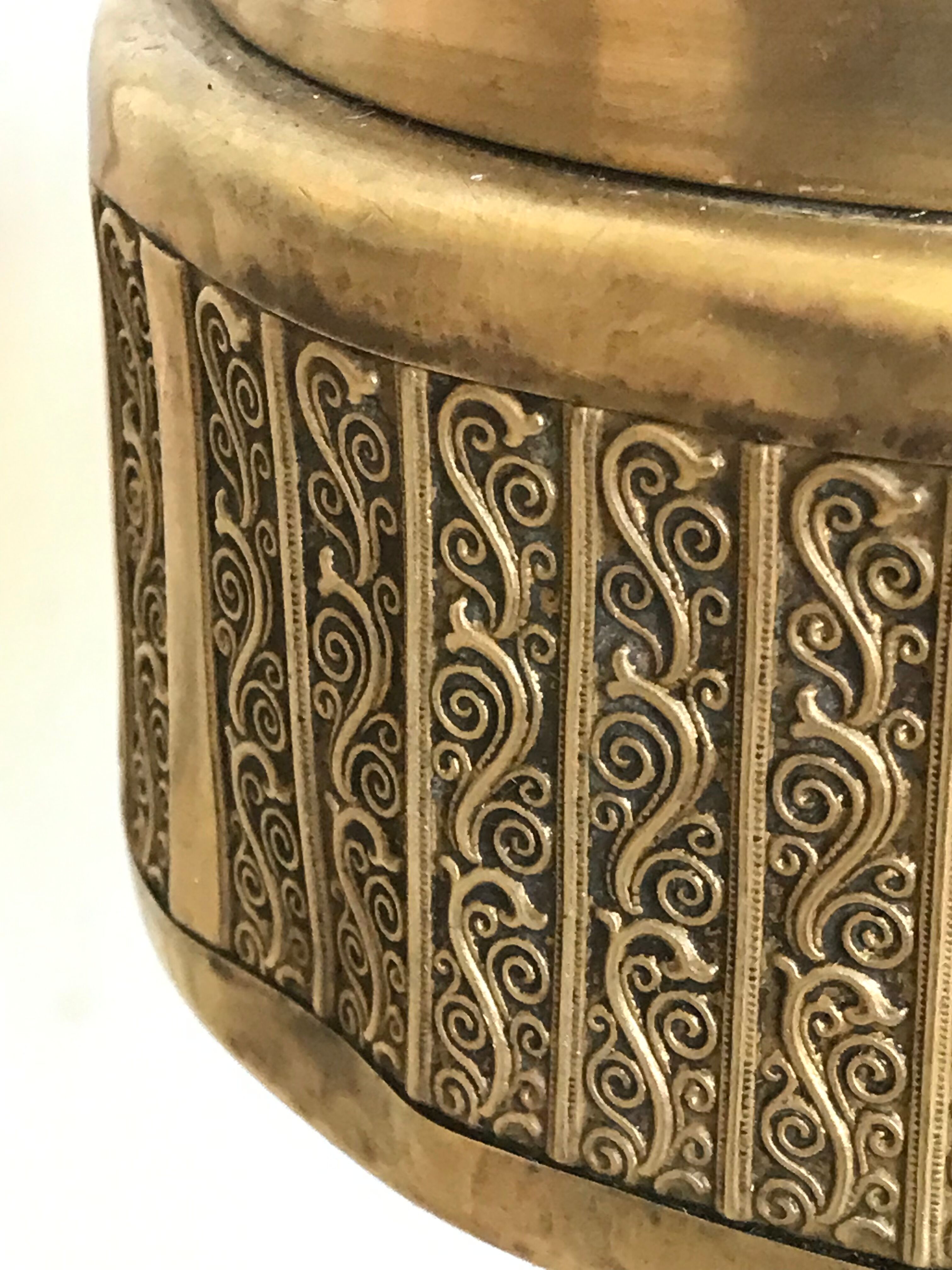 Brass standing ashtray