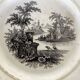 Antique pipe plate david johnston bordeaux 19th century