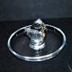 Lalique ring cup with birds in sparrow crystal unsigned