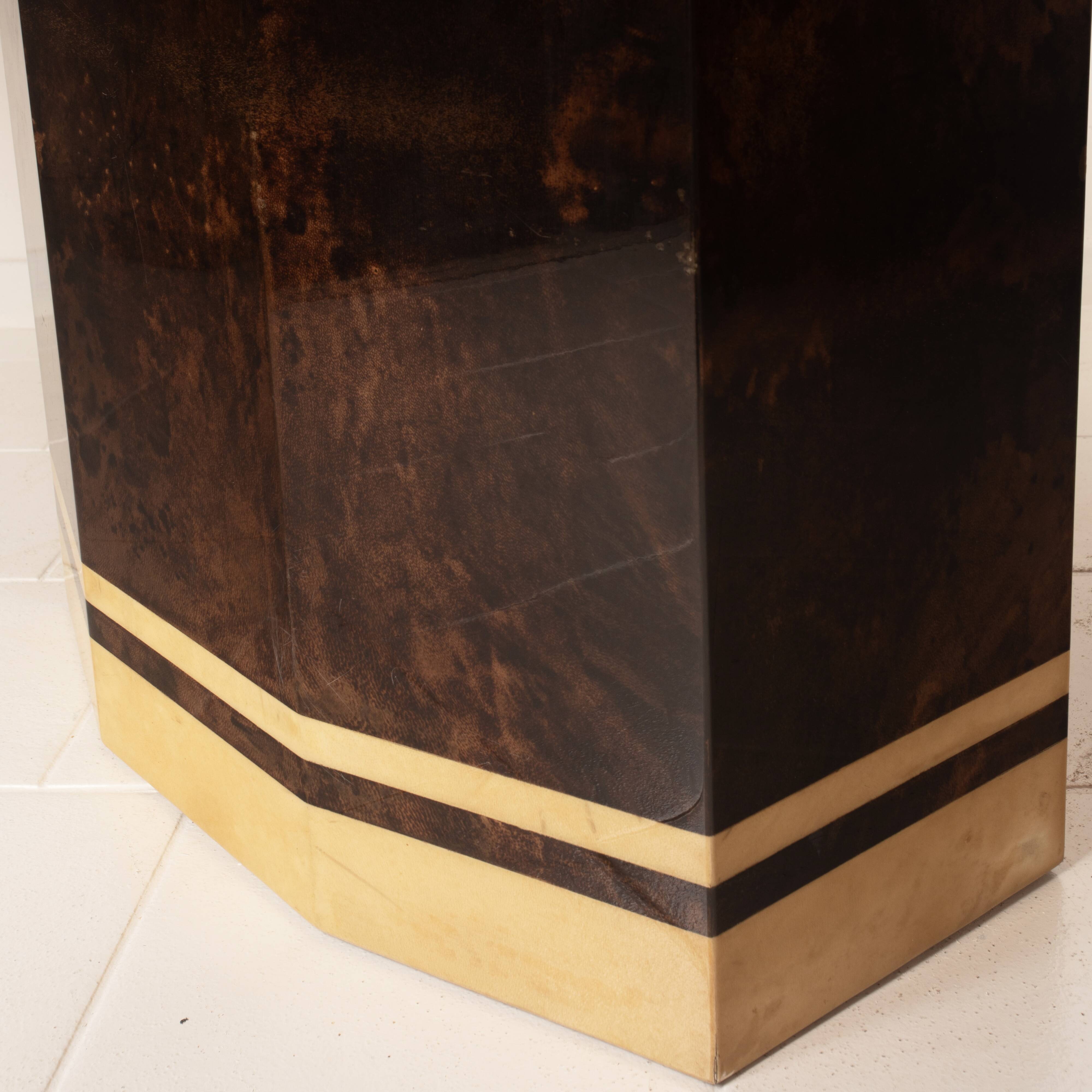 Table à manger Mod. 2007D par Willy Rizzo & Nucci Valsecchi pour Aldo Tura, 1970