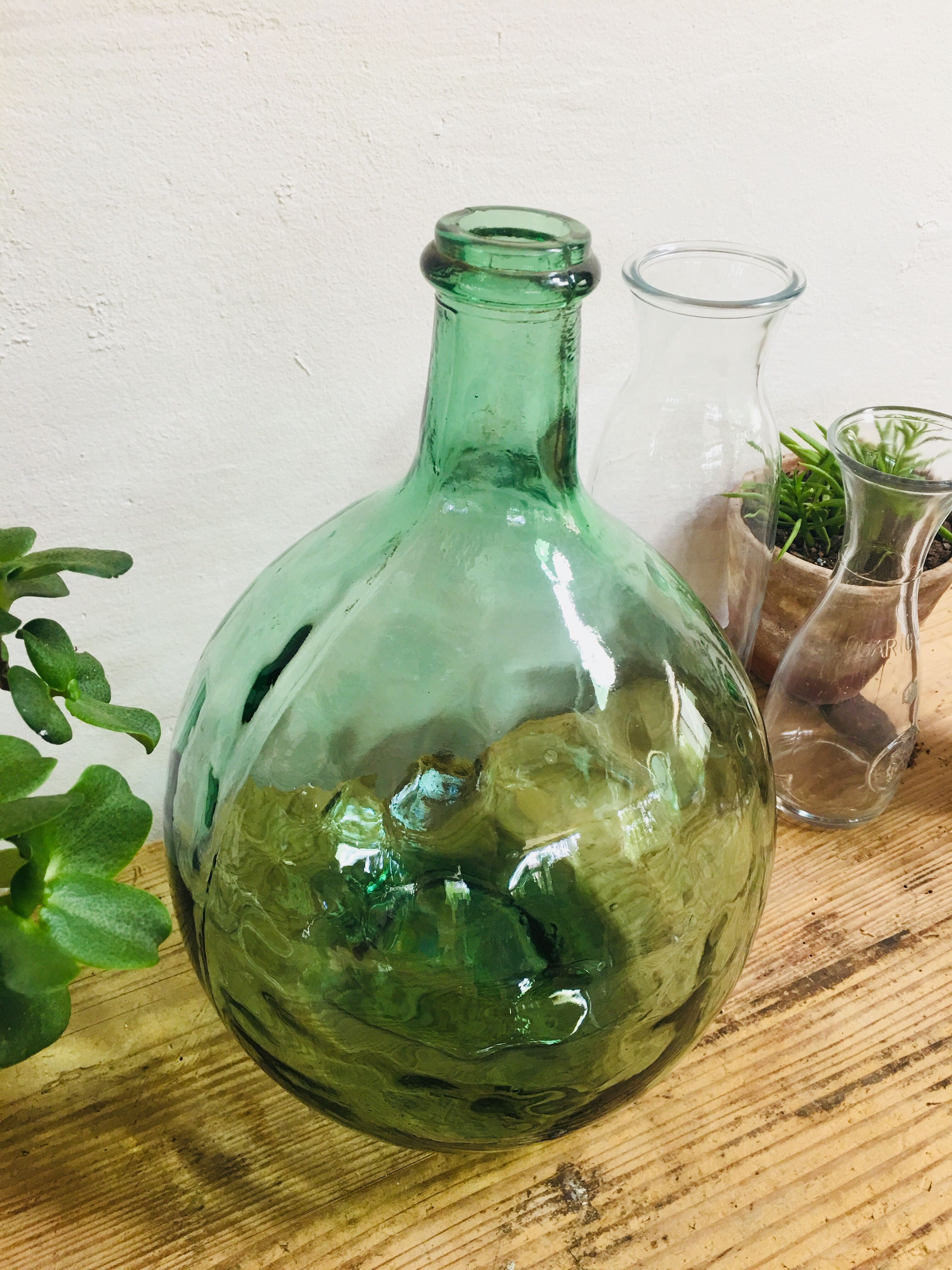 Green 5 liters demijohn