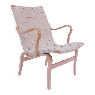 Danish vintage Eva armchair by Bruno Mathsson