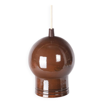 Lampe suspendue en argile verte