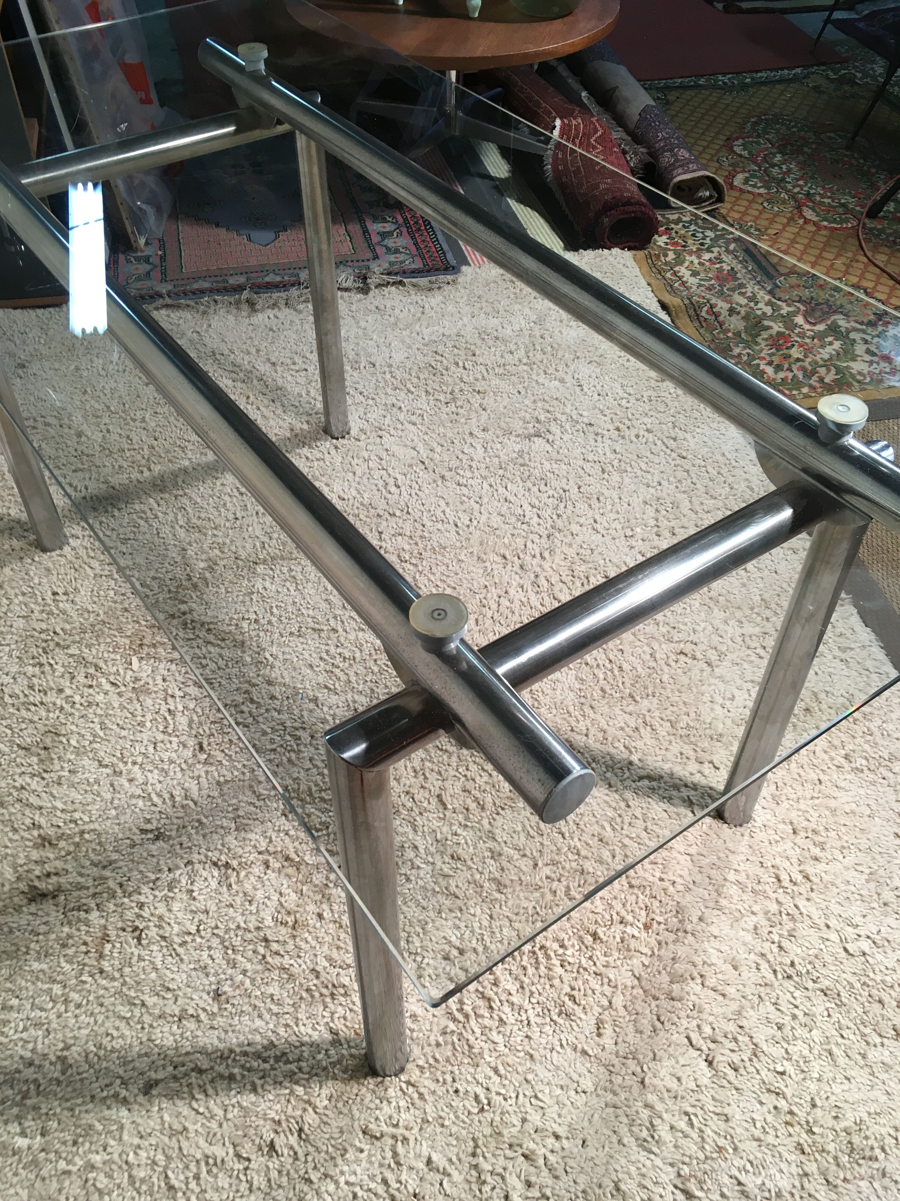 Chrome and glass table 1960