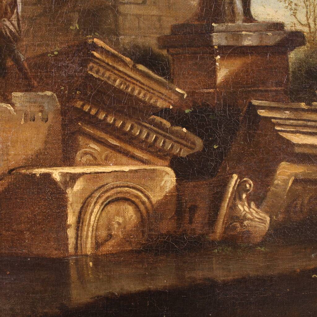 Grand Capriccio avec ruines et figures classiques du XVIIIe siècle