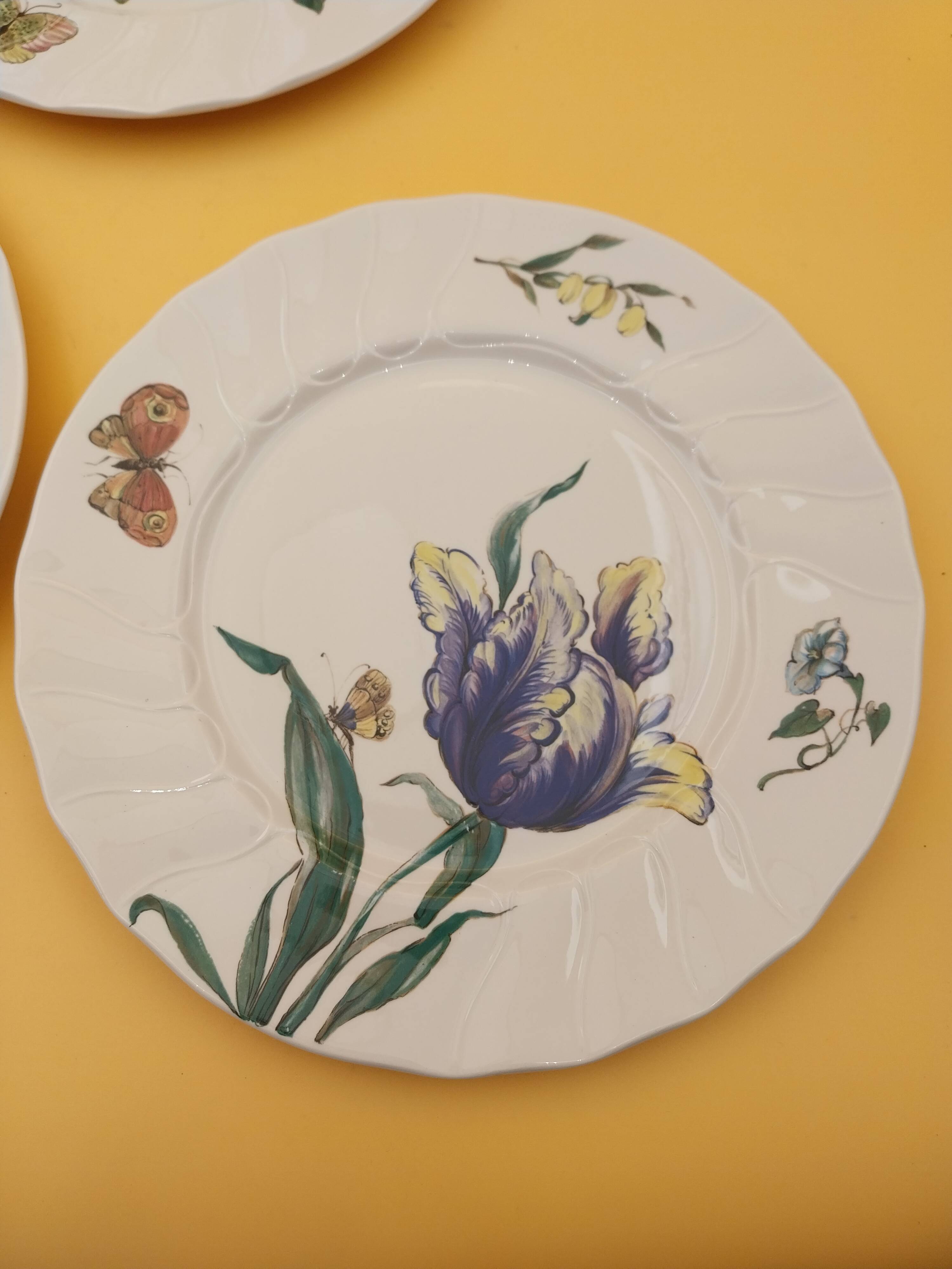 5 flat plates Villeroy Boch model Bouquet ø 26 cm