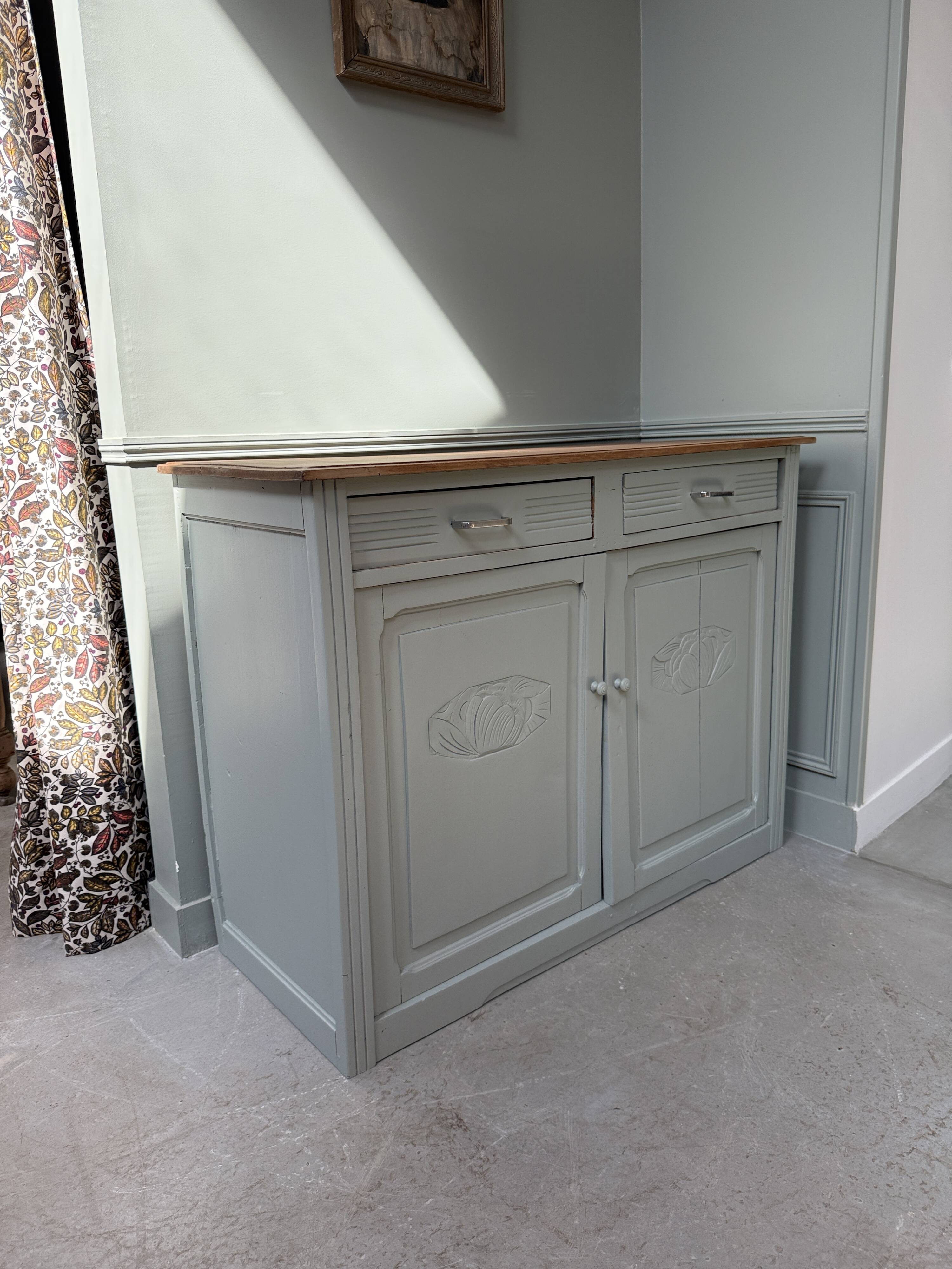 Art Deco green sideboard