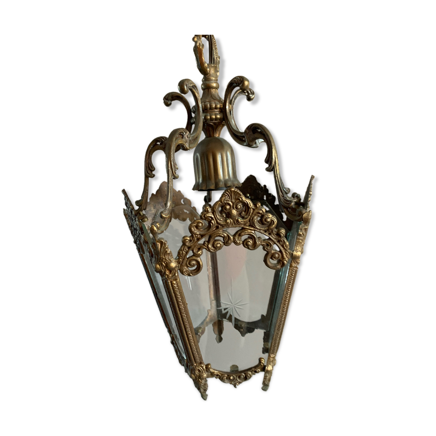 Bronze lantern chandelier