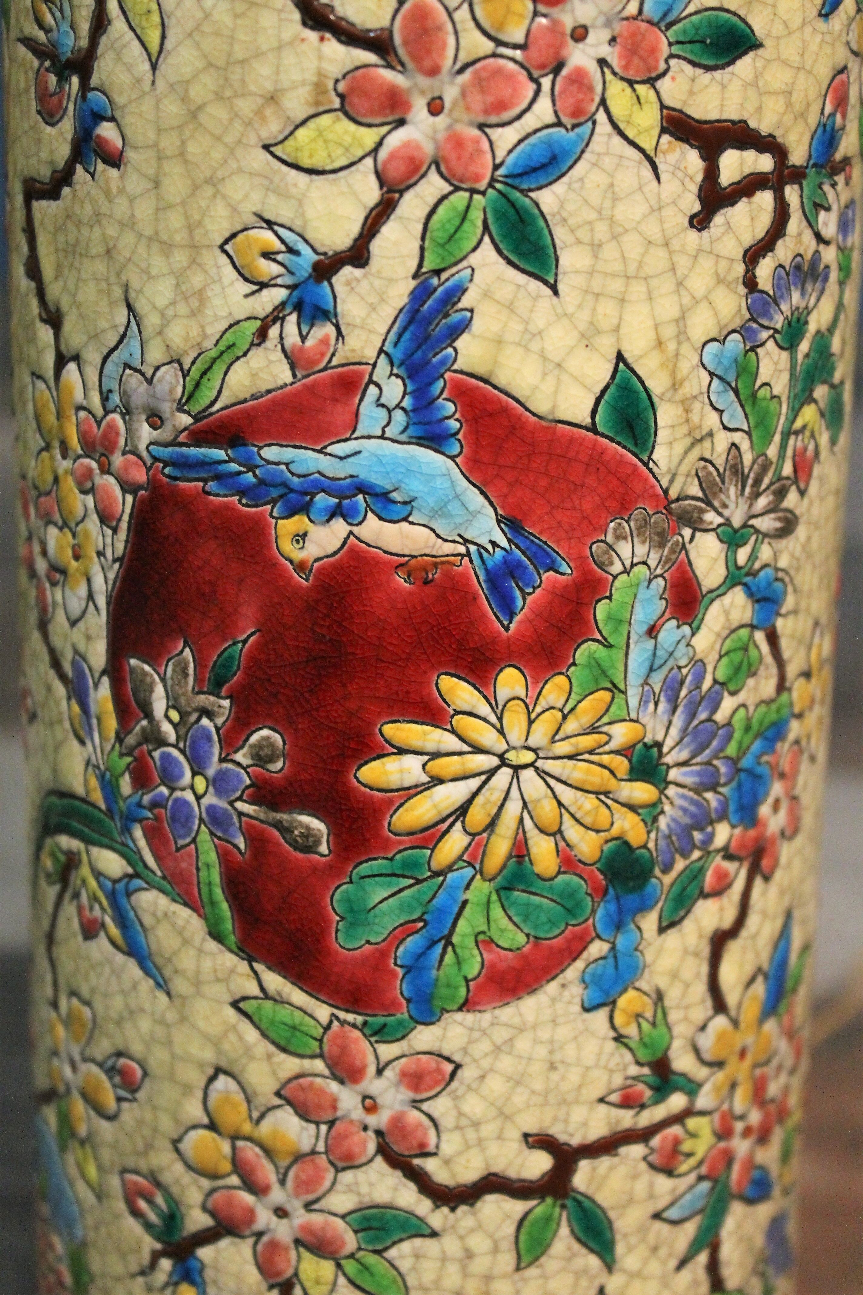 Gien ceramic lamp 19th century