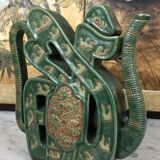 Alcohol vase, porcelain, Kangxi style, Green family, circa 1900