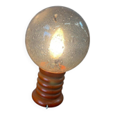 Vintage orange globe lamp / table lamp