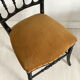 Pair of Napoleon III chairs called "Chiavari" in blackened wood