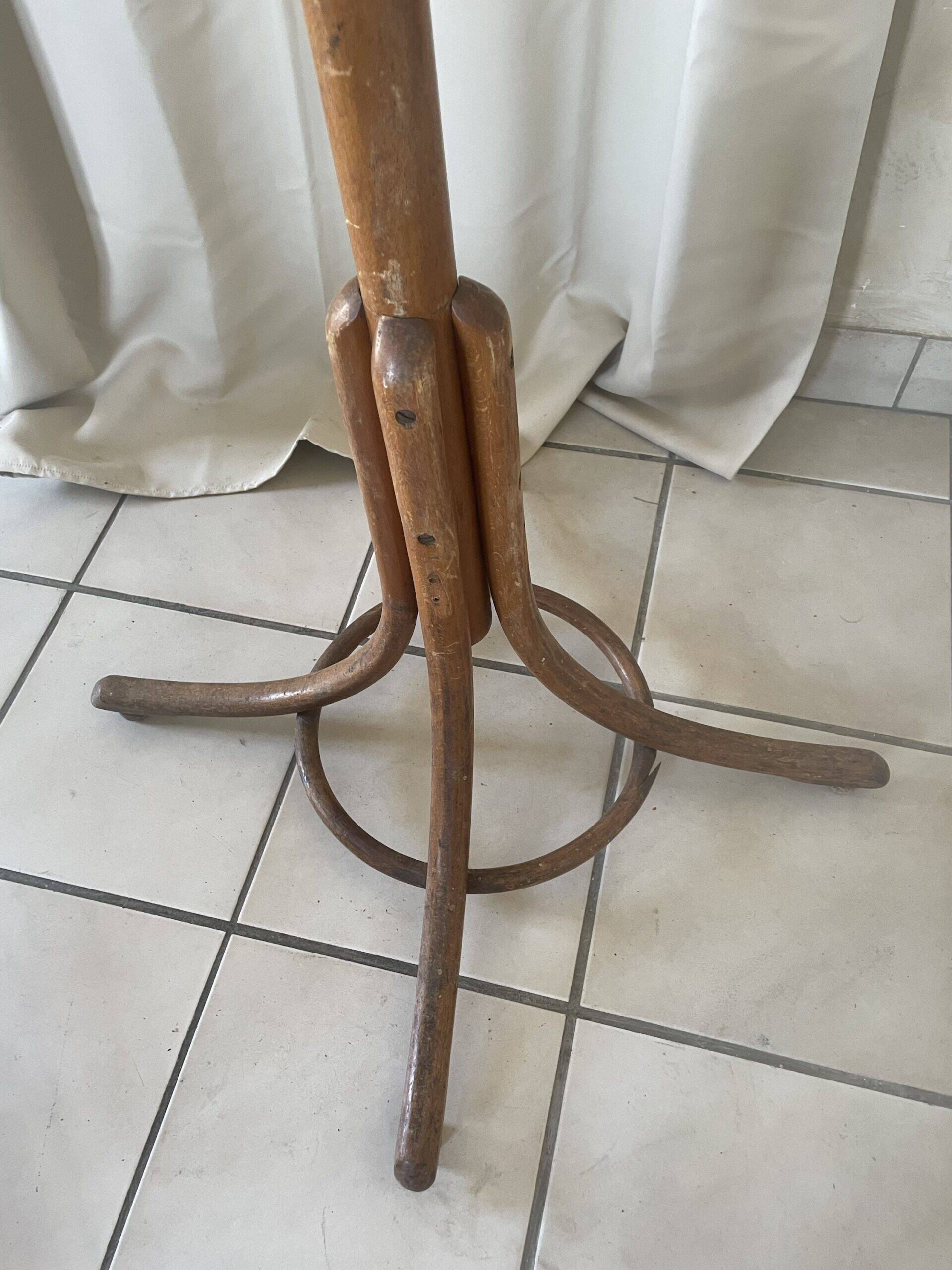 Curved wooden parrot coat rack by Baumann