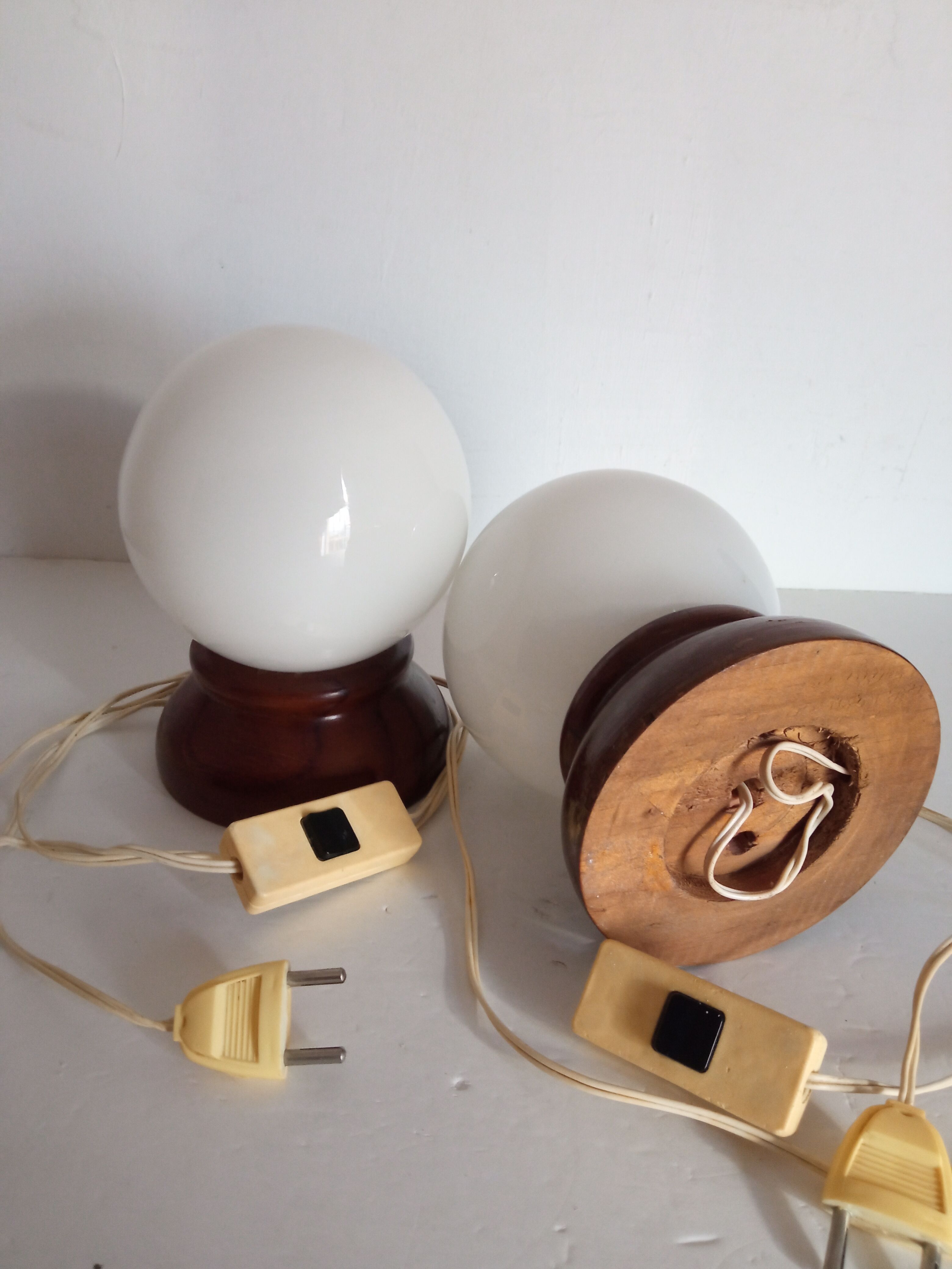 Pair of vintage bedside lamps