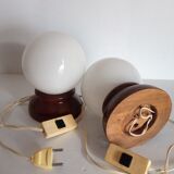 Pair of vintage bedside lamps