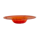 Bol en verre de Murano XL, années 1920, rouge vif avec médaillon central strié, verre décoratif.