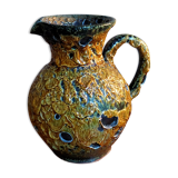 Vintage ceramic pitcher Fat Lava foams glaciers LE CYCLOPE, Annecy